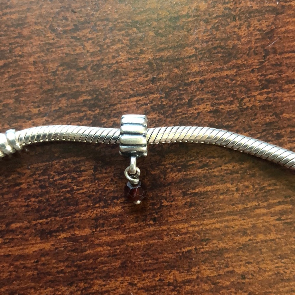 Garnet Dangle Pandora Charm